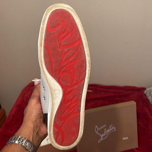 Men size 48 1/2FR or 15.5 US CHRISTIAN LOU BOUTIN HIGH TOP SNEAKERS - Picture 12 of 14
